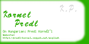 kornel predl business card